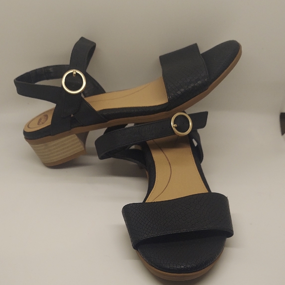 DR SCHOLLS Westmont Black Sandals Women's Size 8.5